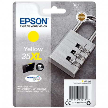 Epson Padlock 35XL DURABrite Ultra Single Yellow Ink