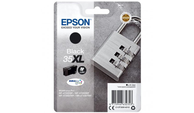 Epson Padlock 35XL DURABrite Ultra Single Black Ink