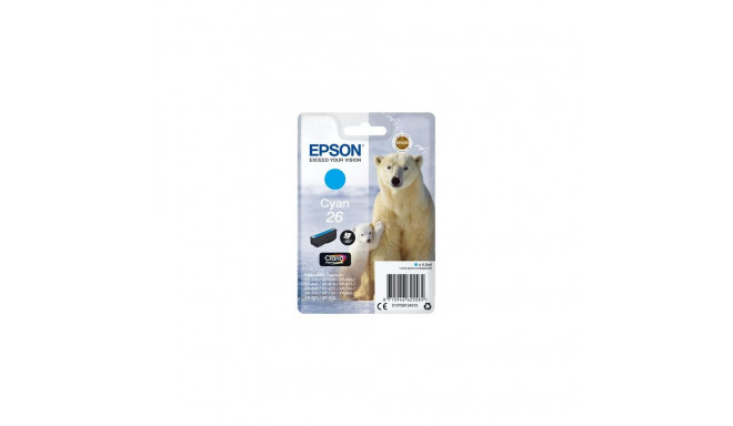 Epson Polar bear Singlepack Cyan 26 Claria Premium Ink