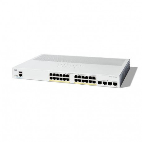 Cisco Catalyst 1300-24P-4G Managed Switch, 24 Port GE, PoE, 4x1GE SFP, Limited Lifetime Protection (