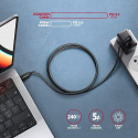 Axagon BUCM2-CM25AB Ladekabel USB-C zu USB-C 2.0, 2,5 m, PD 240 W 5 A, ALU - Schwarz - 2,5 Meter lan