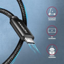 Axagon BUCM2-CM15AB Ladekabel USB-C zu USB-C 2.0, 1,5 m, PD 240 W 5 A, ALU - Schwarz - 1,5 Meter lan