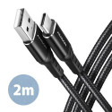 Axagon BUCM-AM20AB USB cable USB 2.0 2 m USB A USB C Black