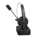 LogiLink BT0059 headphones/headset Wireless Head-band Office/Call center Bluetooth Charging stand Bl