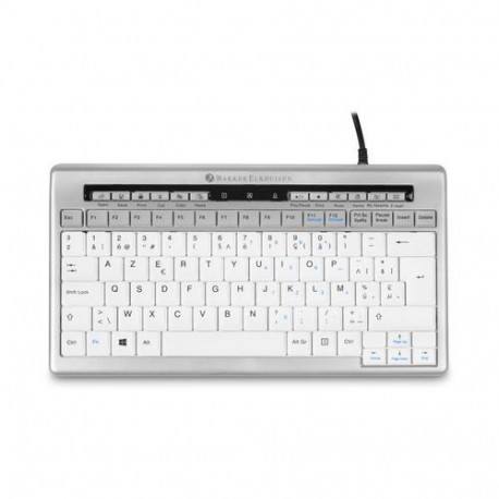 BakkerElkhuizen S-board 840 keyboard Office USB QWERTY UK English Light grey, White