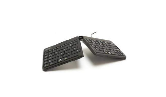 BakkerElkhuizen Goldtouch Travel Go2 Wired keyboard Office USB QWERTZ German Black