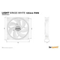 be quiet! Light Wings White | 120mm PWM Triple Pack Computer case Fan 12 cm 3 pc(s)