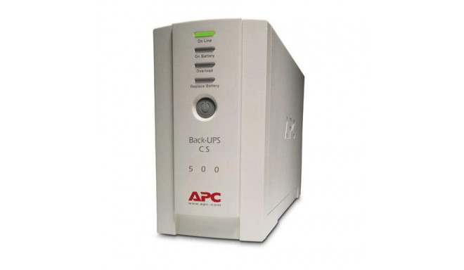 APC Back-UPS, 500VA/300W, Tower, 230V, 4x IEC C13 Outlets , User Replaceable Battery