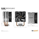 be quiet! PURE ROCK SLIM 2 Processor Cooler 9.2 cm Silver 1 pc(s)
