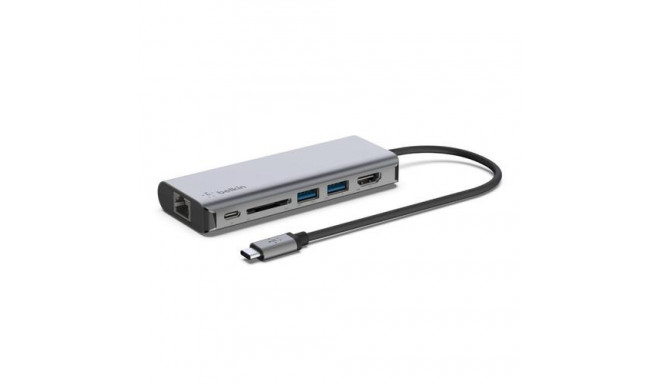 Belkin AVC008BTSGY laptop dock/port replicator USB 3.2 Gen 1 (3.1 Gen 1) Type-C Black, Grey
