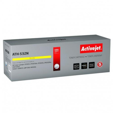 Activejet ATH-532N toner (replacement for HP 304A CC532A, Canon CRG-718Y; Supreme; 2900 pages; yello