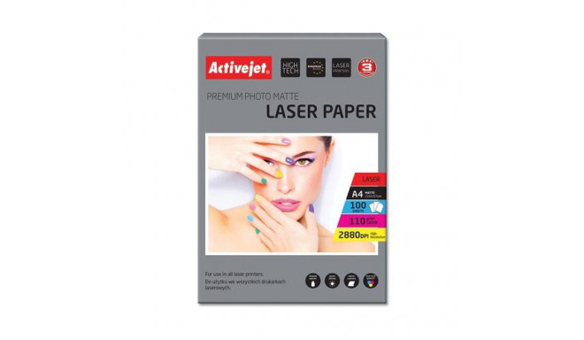 Activejet AP4-110M100L matte photo paper for laser printers; A4; 100 pcs