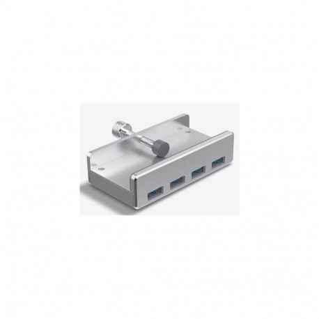 ALLNET ALL-USB3-HUB-4-CLIP interface hub USB 3.2 Gen 1 (3.1 Gen 1) Type-A 5000 Mbit/s Silver