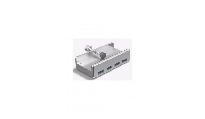 ALLNET ALL-USB3-HUB-4-CLIP interface hub USB 3.2 Gen 1 (3.1 Gen 1) Type-A 5000 Mbit/s Silver