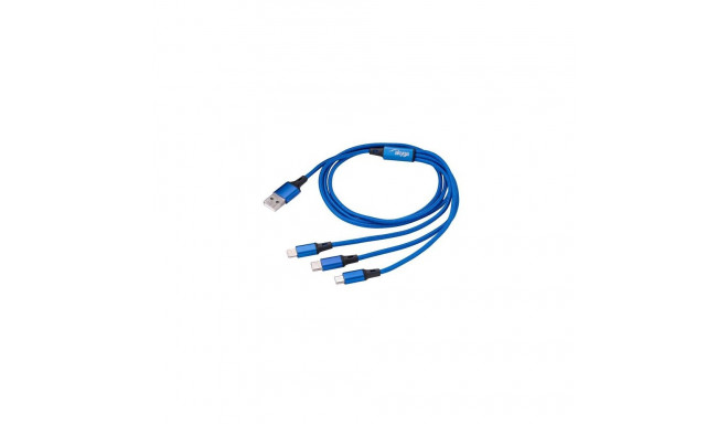 Akyga AK-USB-27 USB cable 1.2 m USB A USB C/Lightning Blue