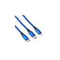 Akyga AK-USB-27 USB cable 1.2 m USB A USB C/Lightning Blue