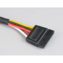 Akasa Sata Power Cable Extension Black 0.3 m