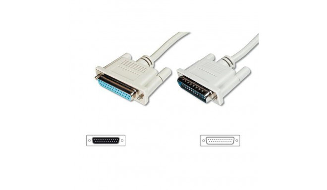 Digitus Datatransfer extension cable, D-Sub25/M - D-Sub25/F