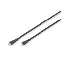 Digitus Lightning silicone connection cable, USB-C - Lightning, 1m, black