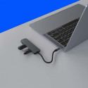 Savio Hub USB-C - 4 x USB-A AK-54 USB 3.2 Gen 1 (3.1 Gen 1) Type-A 1000 Mbit/s Black