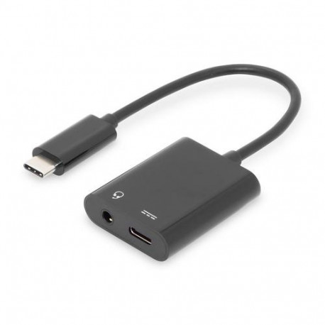 Digitus USB Type-C adapter / converter, Type-C to USB Type-C + 3.5mm jack