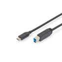 Digitus USB Type-C connection cable, Type-C to B
