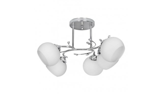 Activejet Classic chandelier pendant ceiling lamp IRMA nickel 5xE27 for living room