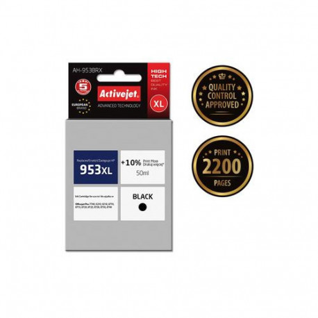 Activejet AH-953BRX ink (replacement for HP 953XL L0S70AE; Premium; 50 ml; black)