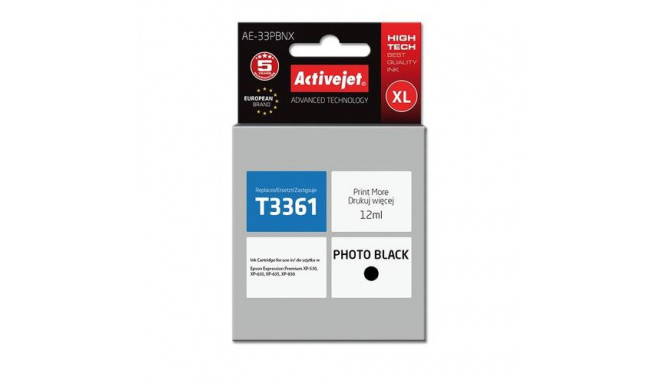 Activejet AE-33PBNX ink (replacement for Epson 33XL T3361; Supreme; 12 ml; black)