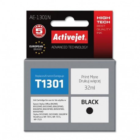 Activejet AE-1301N ink (replacement for Epson T1301; Supreme; 32 ml; black)