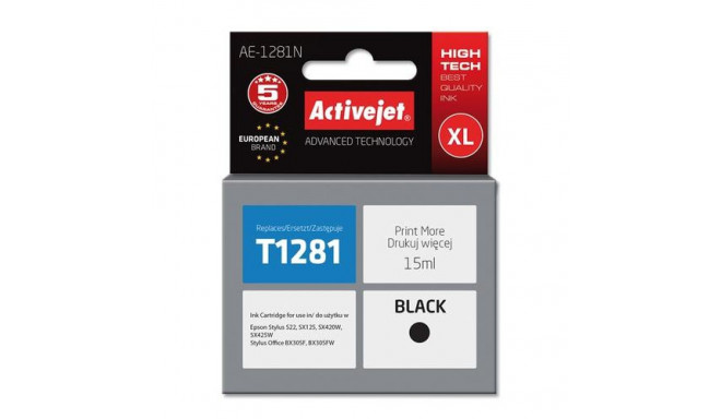Activejet AE-1281N ink (replacement for Epson T1281; Supreme; 15 ml; black)