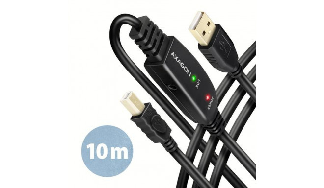 Axagon ADR-210B USB 2.0 A-M -&gt; B-M active connecting/repeater cable 10m - Kabel - Digital/Dat