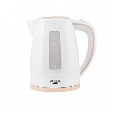 Adler AD 1264 electric kettle 1.7 L 2200 W Hazelnut, White