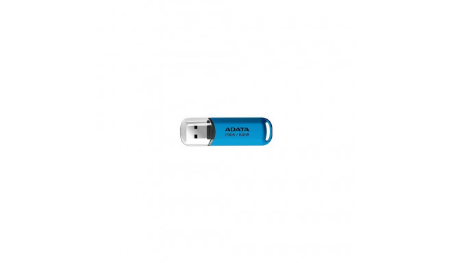 ADATA AC906-64G-RWB USB flash drive 64 GB USB Type-A 2.0 Blue, Transparent