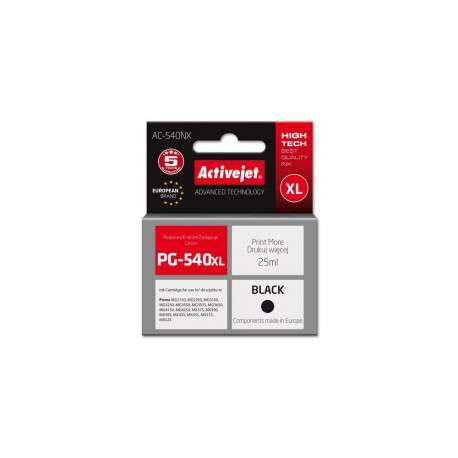 Activejet AC-540NX ink for Canon printer (replacement for Canon PG-540XL) Supreme, 25 ml, black