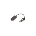 Gembird A-USB3AC-LAN-01 USB 3.1 + type-C Gigabit network adapter space grey