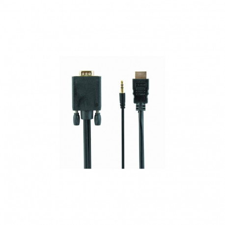 Gembird A-HDMI-VGA-03-6 video cable adapter 1.8 m HDMI Type A (Standard) VGA (D-Sub) + 3.5mm Black