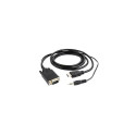 Gembird A-HDMI-VGA-03-10 video cable adapter 3 m HDMI + 3.5mm VGA (D-Sub) Black