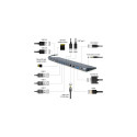 Gembird A-CM-COMBO9-01 laptop dock/port replicator USB 3.2 Gen 1 (3.1 Gen 1) Type-C Grey