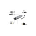 Gembird A-CM-COMBO5-04 laptop dock/port replicator Wired USB 3.2 Gen 1 (3.1 Gen 1) Type-C Silver