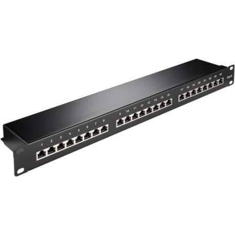 Goobay CAT 6 19-inch (48.3 cm) Patch Panel, 24 Port (1 U)