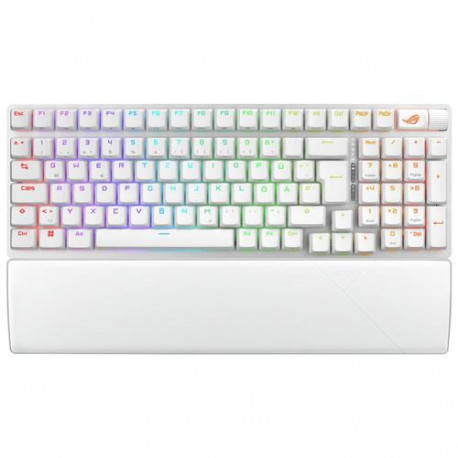 ASUS ROG Strix Scope II 96 Wireless keyboard Gaming USB + RF Wireless + Bluetooth QWERTZ German Whit