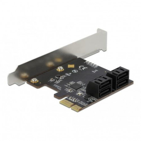 DeLOCK 4 port SATA PCI Express x1 Card - Low Profile Form Factor