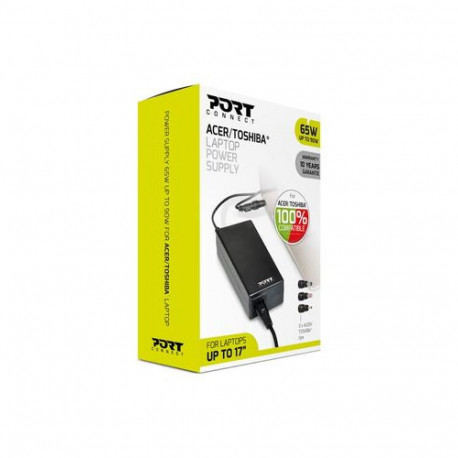 Port Designs 900093-ACTO power adapter/inverter Indoor 65 W Black