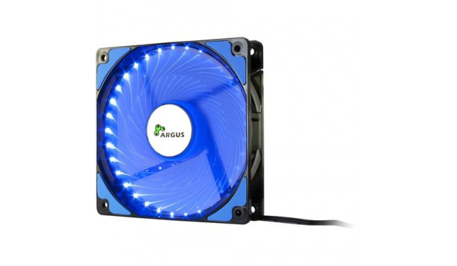 Inter-Tech L-12025 Computer case Fan 12 cm Black, Blue