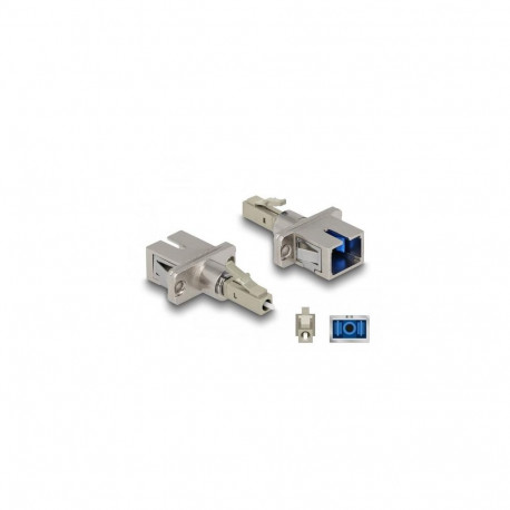 DeLOCK Optical Fiber Hybrid Coupler LC Simplex male to SC Simplex female beige