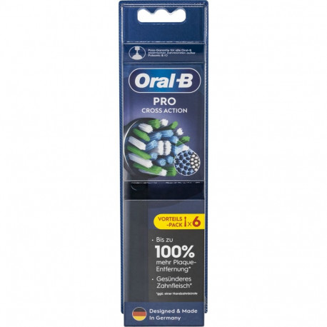 Oral-B Sonic toothbrush head 860229 / 6x Cross 6-Pack Black