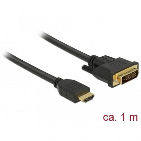 DeLOCK 85652 video cable adapter 1 m HDMI Type A (Standard) DVI Black