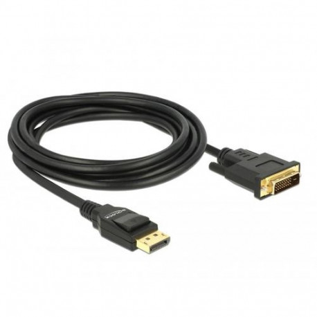 DeLOCK 85314 video cable adapter 3 m DisplayPort DVI-D Black