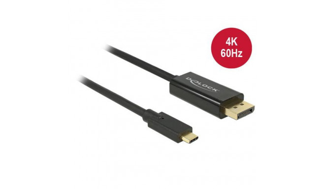 DeLOCK 85256 video cable adapter 2 m USB Type-C DisplayPort Black